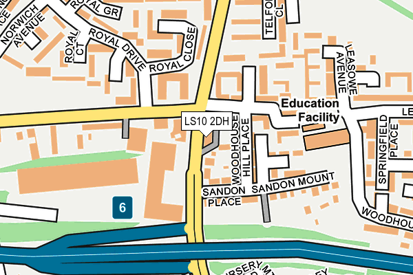 LS10 2DH map - OS OpenMap – Local (Ordnance Survey)