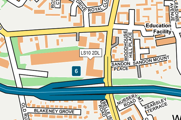 LS10 2DL map - OS OpenMap – Local (Ordnance Survey)