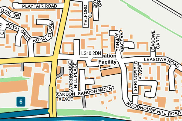 LS10 2DN map - OS OpenMap – Local (Ordnance Survey)