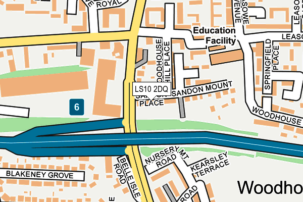LS10 2DQ map - OS OpenMap – Local (Ordnance Survey)