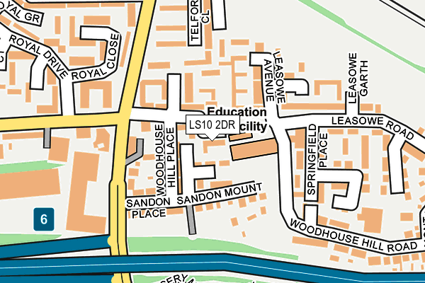 LS10 2DR map - OS OpenMap – Local (Ordnance Survey)