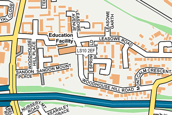 LS10 2EF map - OS OpenMap – Local (Ordnance Survey)