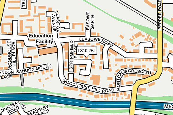 LS10 2EJ map - OS OpenMap – Local (Ordnance Survey)