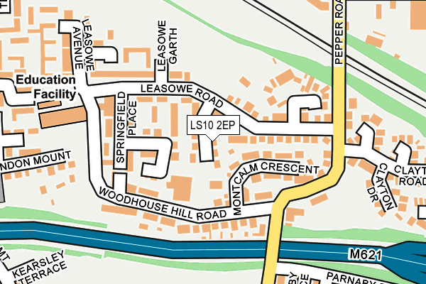 LS10 2EP map - OS OpenMap – Local (Ordnance Survey)