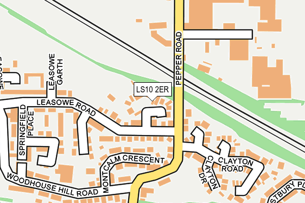 LS10 2ER map - OS OpenMap – Local (Ordnance Survey)