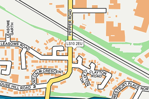 LS10 2EU map - OS OpenMap – Local (Ordnance Survey)