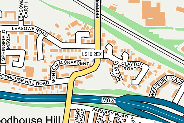 LS10 2EX map - OS OpenMap – Local (Ordnance Survey)