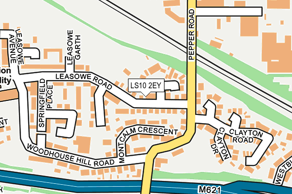 LS10 2EY map - OS OpenMap – Local (Ordnance Survey)
