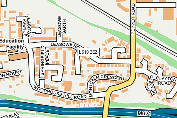 LS10 2EZ map - OS OpenMap – Local (Ordnance Survey)