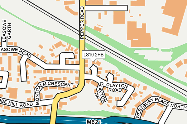LS10 2HB map - OS OpenMap – Local (Ordnance Survey)