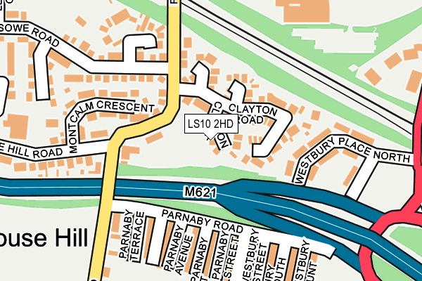 LS10 2HD map - OS OpenMap – Local (Ordnance Survey)