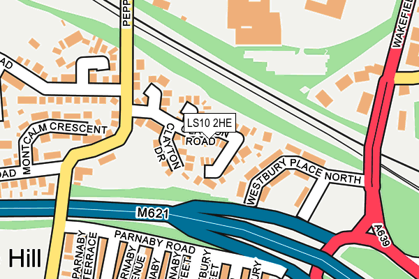 LS10 2HE map - OS OpenMap – Local (Ordnance Survey)