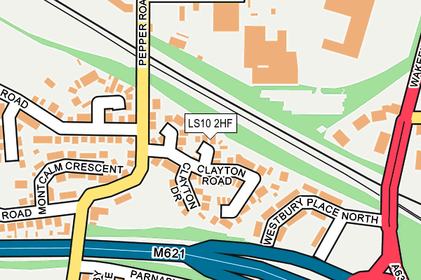 LS10 2HF map - OS OpenMap – Local (Ordnance Survey)