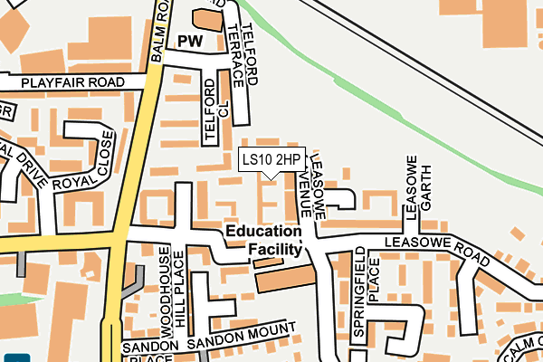 LS10 2HP map - OS OpenMap – Local (Ordnance Survey)