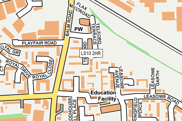 LS10 2HR map - OS OpenMap – Local (Ordnance Survey)