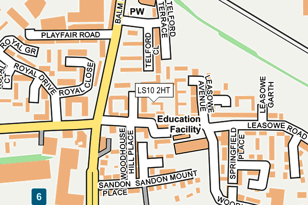 LS10 2HT map - OS OpenMap – Local (Ordnance Survey)