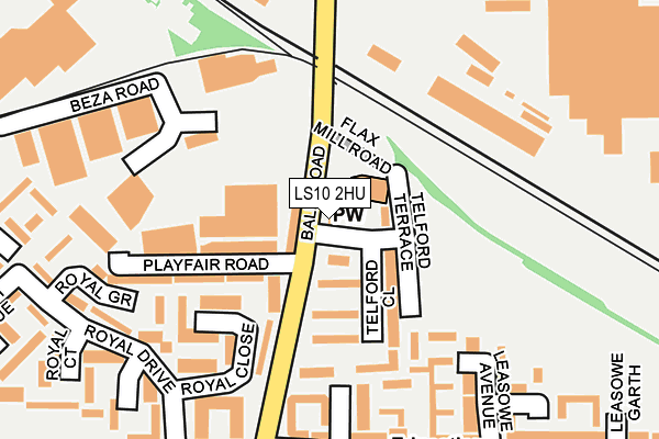 LS10 2HU map - OS OpenMap – Local (Ordnance Survey)