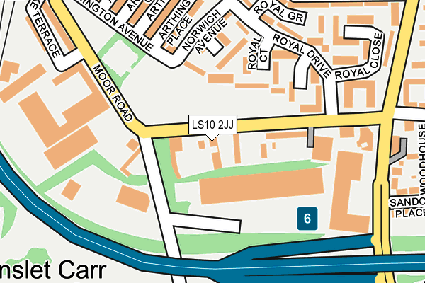 LS10 2JJ map - OS OpenMap – Local (Ordnance Survey)
