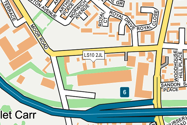 LS10 2JL map - OS OpenMap – Local (Ordnance Survey)