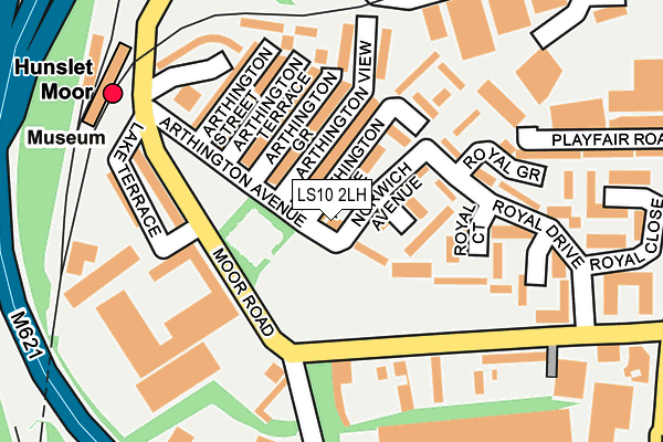 LS10 2LH map - OS OpenMap – Local (Ordnance Survey)