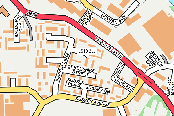 LS10 2LJ map - OS OpenMap – Local (Ordnance Survey)