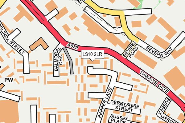 LS10 2LR map - OS OpenMap – Local (Ordnance Survey)