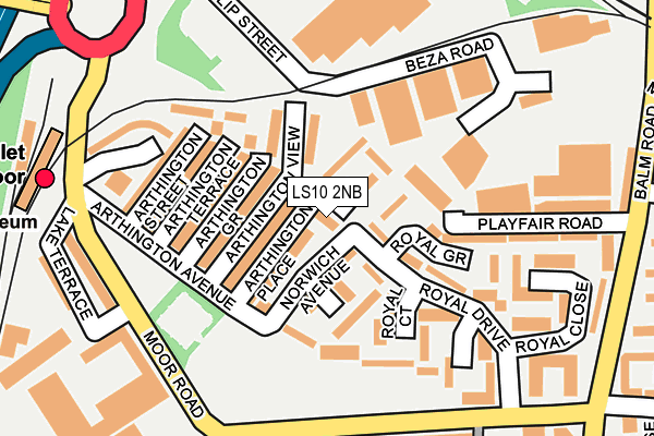 LS10 2NB map - OS OpenMap – Local (Ordnance Survey)