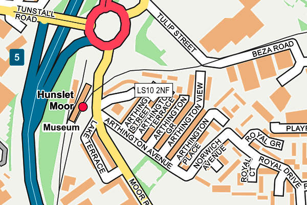 LS10 2NF map - OS OpenMap – Local (Ordnance Survey)