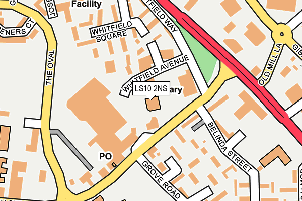 LS10 2NS map - OS OpenMap – Local (Ordnance Survey)