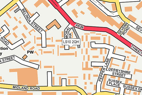 LS10 2QH map - OS OpenMap – Local (Ordnance Survey)