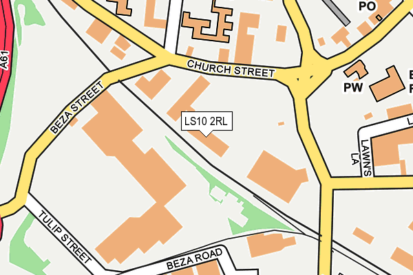 LS10 2RL map - OS OpenMap – Local (Ordnance Survey)