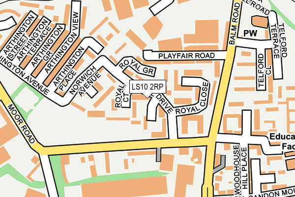 LS10 2RP map - OS OpenMap – Local (Ordnance Survey)