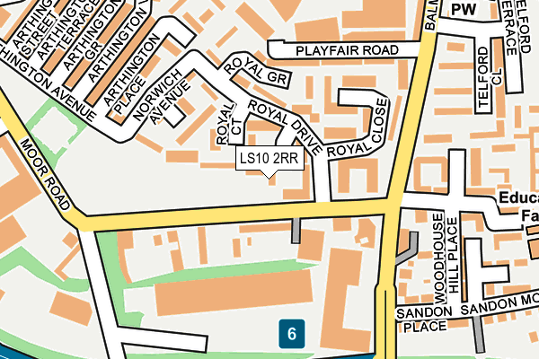LS10 2RR map - OS OpenMap – Local (Ordnance Survey)