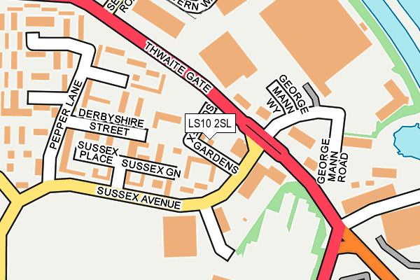 LS10 2SL map - OS OpenMap – Local (Ordnance Survey)