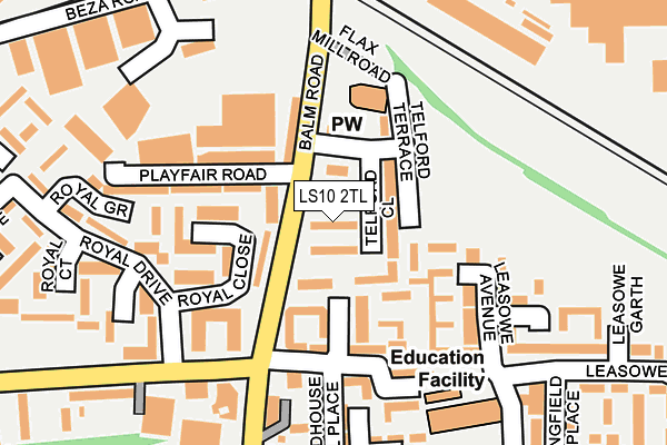 LS10 2TL map - OS OpenMap – Local (Ordnance Survey)
