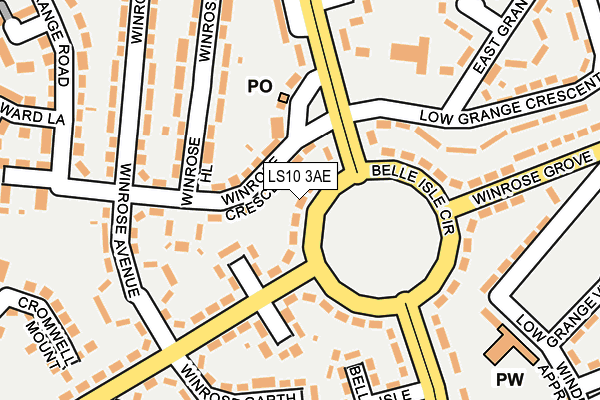 LS10 3AE map - OS OpenMap – Local (Ordnance Survey)