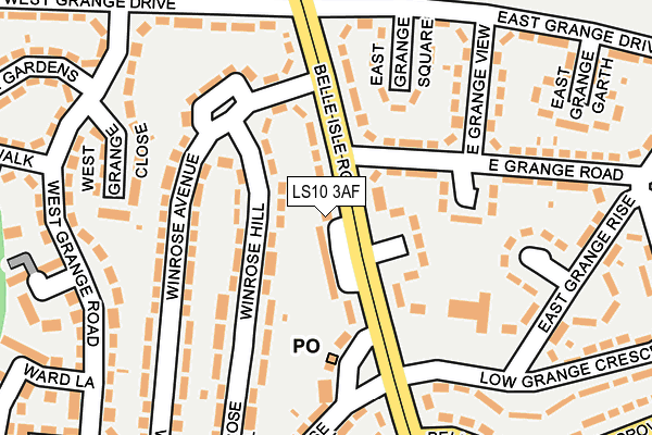 LS10 3AF map - OS OpenMap – Local (Ordnance Survey)