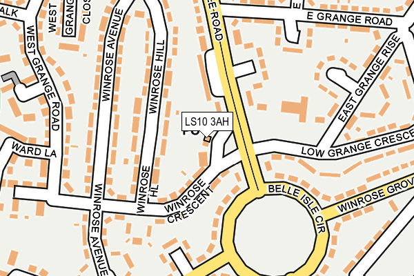 LS10 3AH map - OS OpenMap – Local (Ordnance Survey)