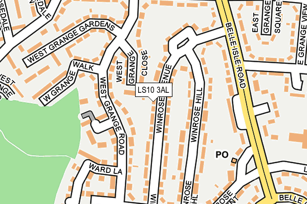 LS10 3AL map - OS OpenMap – Local (Ordnance Survey)