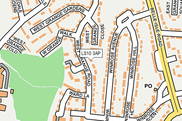 LS10 3AP map - OS OpenMap – Local (Ordnance Survey)