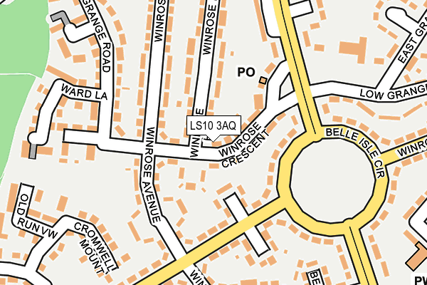 LS10 3AQ map - OS OpenMap – Local (Ordnance Survey)