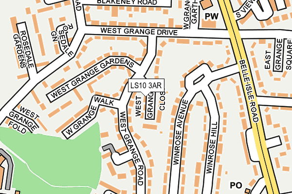 LS10 3AR map - OS OpenMap – Local (Ordnance Survey)