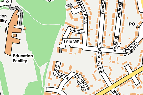 LS10 3BF map - OS OpenMap – Local (Ordnance Survey)