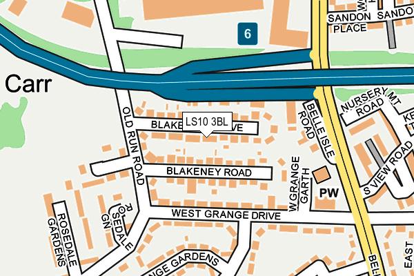 LS10 3BL map - OS OpenMap – Local (Ordnance Survey)