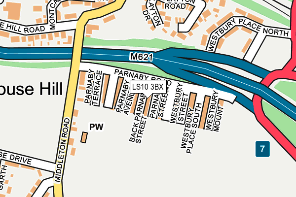 LS10 3BX map - OS OpenMap – Local (Ordnance Survey)