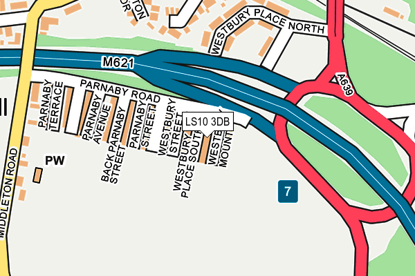 LS10 3DB map - OS OpenMap – Local (Ordnance Survey)