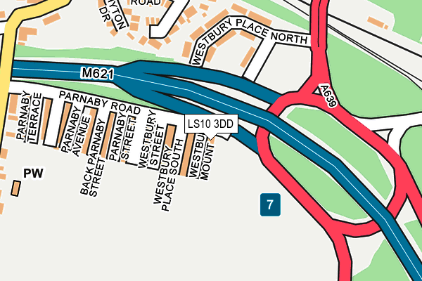 LS10 3DD map - OS OpenMap – Local (Ordnance Survey)