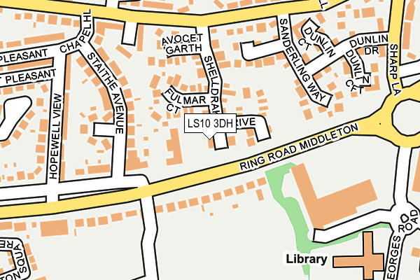 LS10 3DH map - OS OpenMap – Local (Ordnance Survey)