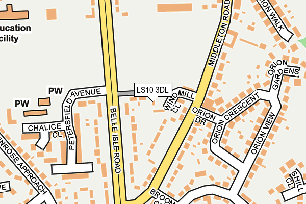 LS10 3DL map - OS OpenMap – Local (Ordnance Survey)