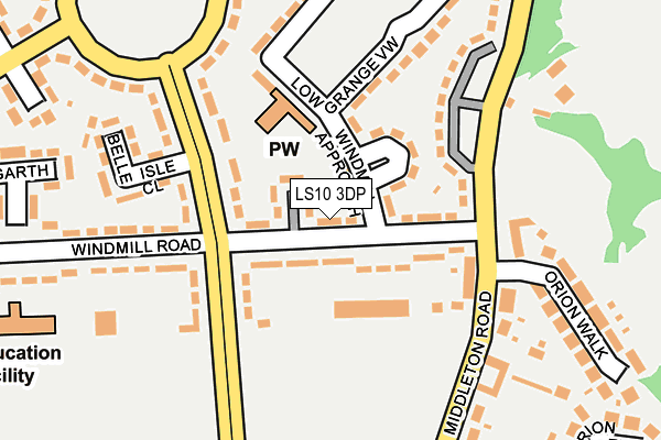 LS10 3DP map - OS OpenMap – Local (Ordnance Survey)